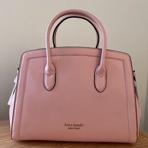 Kate Spade New York Blush Pink Pebbled Leather Satchel NWT